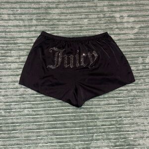 Juicy Couture Black satin shorts
